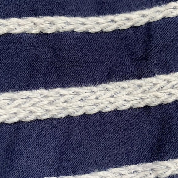 Old Navy Stripe Button Back Blue Top Small - Picture 2 of 5